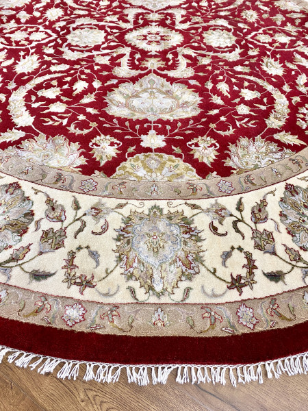 Ковер 2,47х2,47 Indien Orient floral beige red round