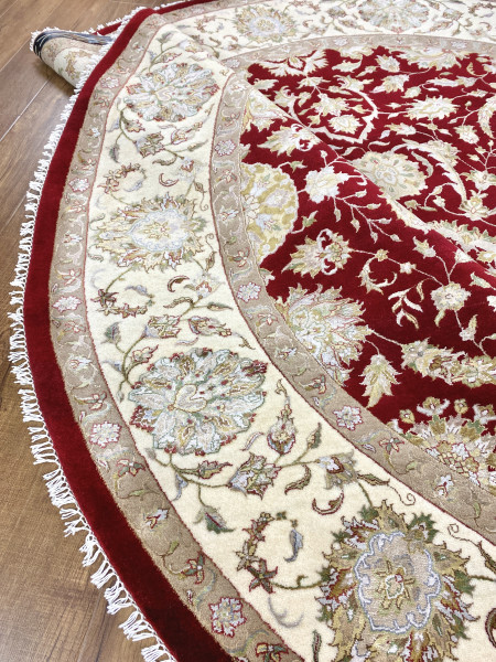 Ковер 2,47х2,47 Indien Orient floral beige red round